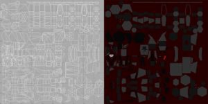 A UV and texture map create in Maya